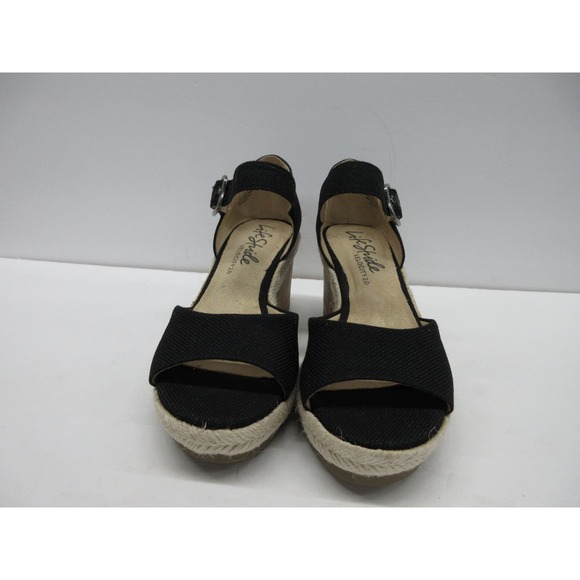 Life Stride Women's Go For It Wedge Sandal in Black, Size 6M (Like new) - Picture 1 of 5